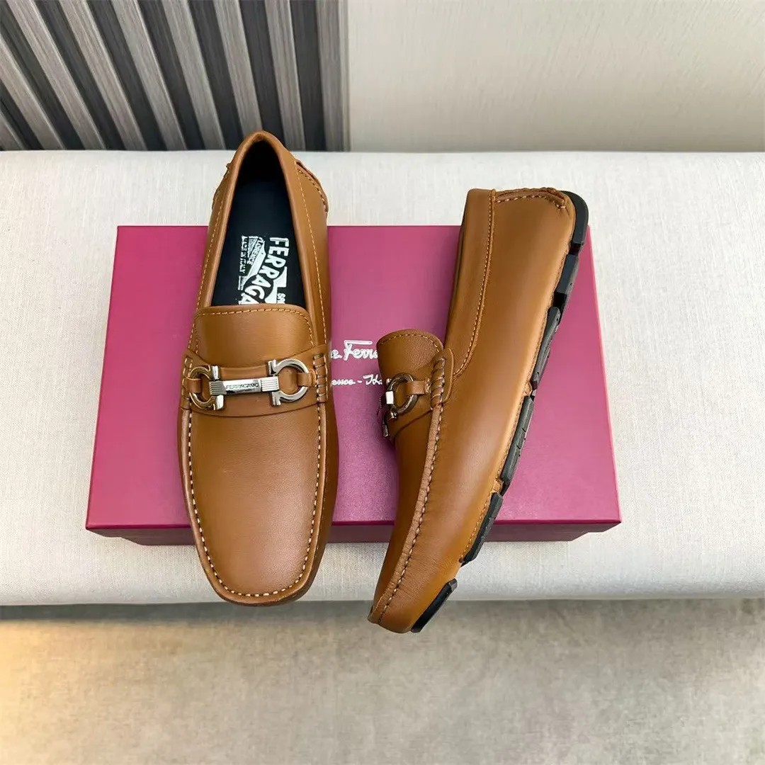 Men's shoes 💰560 Ferragamo new high-end quality 🔥 black cowhide ➕ cowhide lining size 38-45